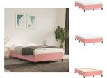 Vidaxl Struttura Letto Rosa 120X200 Cm In Velluto - Letti E Strutture Letto