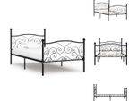 Vidaxl Struttura Letto Con Rete A Doghe In Metallo Nero 100 × 200 Cm - Letti E Strutture Letto