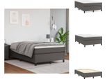 Vidaxl Letto A Molle Insacchettate Grigio 120X200 Cm In Pelle Finta - Letti & Strutture Letto