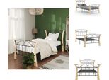 Vidaxl Struttura Letto In Metallo Nero 90X200 Cm - Letti E Strutture Letto