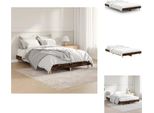 Vidaxl Struttura Letto In Rovere Affumicato 120X190 Cm Materiale A Base Di Legno - Letti E Strutture Letto