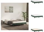 Vidaxl Struttura Letto Verde Scuro 140X190 Cm In Velluto - Letti E Strutture Letto