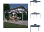 Vidaxl Padiglione Con Catena Luminosa A Led 400X300 Cm In Alluminio Antracite - Padiglioni E Tende Per Feste