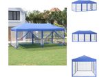 Vidaxl Tenda Per Feste Pieghevole Con Pareti Laterali Blu 3X6 M - Padiglioni E Tende Per Feste