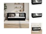 Vidaxl Letto Da Giorno Nero 75X190 Cm In Legno Di Pino Massiccio - Letti E Strutture Letto