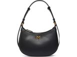 Pinko Borsa A Tracolla Half-Moon Mini Bag Black - Antique Gold Nero