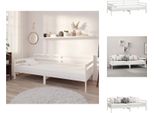 Vidaxl Letto Da Giorno In Pino Massiccio Bianco 90X200 Cm - Letti E Strutture Letto