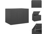 Vidaxl Scatola Per Cuscini Da Giardino Pe Rattan 145X100X103 Cm Nero - Scatole Da Giardino