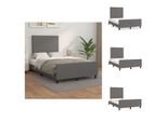 Vidaxl Struttura Letto Con Testiera Grigia 120X200 Cm In Pelle Finta - Letti E Strutture Letto