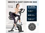 Cyclette Pieghevole Per La Casa - Bigzzia Cyclette Pieghevole 4 In 1 Con 8 Livelli Di Resistenza Magnetica Regolabile E Cavo Di Tensione, Cyclette Pieghevole, Display Lcd, Sensori Per Le Pulsazioni Della Mano
