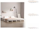 Vidaxl Letto A Pallet Bianco 120X190 Cm In Legno Di Pino Massiccio - Letti E Strutture Letto
