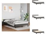 Vidaxl Struttura Letto Con Testiera Grigia 120X200 Cm In Pelle Finta - Letti E Strutture Letto