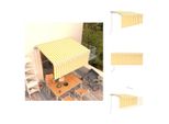 Vidaxl Tenda Da Sole Automatica A Scomparsa Con Mantovana 3X2,5 M Giallo E Bianco - Tende Da Sole