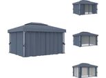 Vidaxl Padiglione Con Tenda 4X3 M In Alluminio Antracite - Padiglioni E Tende Per Feste