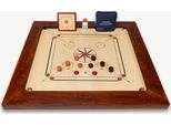 Set Carrom Grootmeester - 16 Kg - Legno Duro India - ®️Designed In Uk - Ottimamente Rifinito - Eco India - Con Tavolo E Borsa
