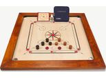 Gioco Carrom Toernament - 12 Kg. Legno Duro India - Con Tavolo E Borsa - ®️Designed Nel Regno Unito - Splendidamente Rifinito - Qualità E Classe - Eco India