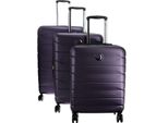 Delsey Paris Carrello Air Armour 4DR Expandable Trolley Set Dark Purple Porpora