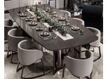 Casa Padrino Tavolo Da Pranzo Grigio / Bronzo 240,5 X 112 X H. 76 Cm - Tavolo Da Cucina Rettangolare - Mobili Per La Sala Da Pranzo - Mobili
