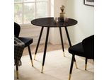 Finebuy Tavolo Da Pranzo 75X75X76 Cm Tavolo Da Pranzo In Marmo Tavolo Da Cucina Moderno Con Gambe In Metallo Piccolo Tavolo Da Pranzo Sala Da Pranzo Rotonda