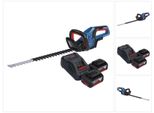 Bosch Ghe 18V-60 Tagliasiepi Professionale A Batteria 18 V 60 Cm Brushless + 2X Batteria Ricaricabile 5,0 Ah + Caricabatterie