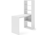 Scrivania Con Ripiani Harmony 120 Cm White MATT- Scrivania Ripiani Libreria - Scrivania Per Computer Scrivania Da Lavoro - Home Office