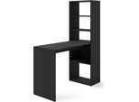 Scrivania Con Ripiani Harmony 120 Cm Black Matt - Scrivania Con Ripiani Libreria - Scrivania Per Computer Scrivania Da Lavoro - Ufficio Domestico