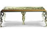 Casa Padrino Tavolo Da Pranzo Barocco Con Piano In Vetro Avorio/Oro 212 Cm - Italy