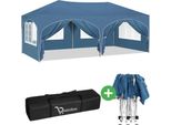 Tenda Doppia Con Pareti Laterali - 3X6M - Tenda Pieghevole - Impermeabile E Resistente Alle Intemperie - Bukkitbow - Blu