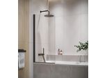 Vasca Torino 5 Mm Con Rivestimento Nano - Nero - 60 X 140 Cm Schermo Doccia Cabina Doccia Attacco Vasca