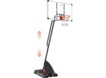 VEVOR Basketballkorb Outdoor Basketballkorb mit Ständer 232–305 cm Höhenverstellbar, Tragbarer Basketballständer mit Rädern, Basketball-Set für Kinder & Erwachsene Ständer & Befüllbarer Basis Schwarz