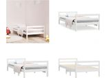 Vidaxl Letto In Legno Massiccio Bianco 80X200 Cm Pino - Struttura Del Letto - Struttura Del Letto - Mobili Per La Camera Da Letto - Struttura A Doghe