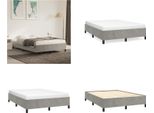 Vidaxl Struttura Letto Grigio Chiaro 140X200 Cm In Velluto - Struttura Letto - Cornici Letto - Struttura Letto - Letto