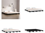 Vidaxl Letto Pallet Nero 120X190 Cm Pino Massiccio - Letto Pallet - Letti Pallet - Letto Pallet - Letti Pallet