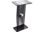 Vevor Leggio Leggio 685 X 330 X 1198 Mm, Podio Con Ampia Superficie Di Lettura E Ripiano Portaoggetti, Scrivania In Piedi Per Chiesa, Ufficio, Scuola, Podio Nero Capacità Di Carico 30 Kg