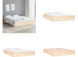 Vidaxl Letto In Legno Massiccio 135X190 Cm - Struttura Letto - Letto - Struttura Letto In Legno