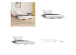 Vidaxl Letto In Legno Massiccio Bianco 100X200 Cm Pino - Struttura Letto - Letto - Letto Camera Da Letto