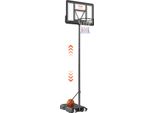 VEVOR Basketballkorb Outdoor Basketballständer 122–305 cm Einstellbare Höhe, Basketballanlage Schwarz Wetterbeständig Rostbeständig, Basketballkorb Standfuß mit Wasser oder Sand Mobil