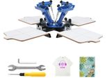 Vevor 4 Stazioni 4 Colori Macchina Serigrafica Stampa Serigrafica T-Shirt Stampa Tessile Fai Da Te