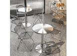 Negozio Tavolo Rotondo In Acciaio Inox Tavolo Ristorante Tavolo Mensa Tavolo Rotondo Tavolo Bistro 50Cm 【BXG-HY50】