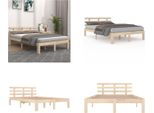 Vidaxl Letto In Legno Massiccio 140X190 Cm - Struttura Letto - Letto - Struttura Letto In Legno