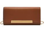 Fossil Portafoglio Borsa A Tracolla Penrose Flap Wallet Crossbody Brown Marrone
