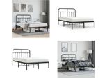 Vidaxl Struttura Letto Con Testiera In Metallo Nero 120X200 Cm - Struttura Letto - Cornici Letto - Struttura Letto - Letto