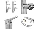 Vidaxl Rubinetto Da Bagno Rubinetto Miscelatore 2 Pz. Cromo - Miscelatore Bagno - Miscelatori Bagno - Rubinetto Lavabo - Rubinetti Lavabo