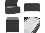 Vidaxl Cassetta Da Giardino In Polirattan 100X50X50 Cm Nero - Cassetta Per Esterni - Cassetta Per Esterni - Cassetta Portaoggetti - Cassette Portaoggetti