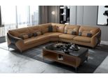 Divani Di Design Divano Ad Angolo A L Marrone In Ecopelle Moderni