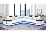 Divano Bianco Angolare In Pelle A Forma Di L Set Moderno Led