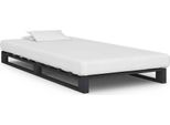Vidaxl Letto Pallet Grigio Pino Massiccio 90×200 Cm - Struttura Letto - Cornici Letto - Struttura Letto - Letto