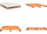Vidaxl Letto A Pallet In Pino Massiccio Marrone 200×200 Cm - Struttura Letto - Cornici Letto - Struttura Letto - Letto