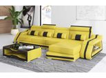 Divano Angolare A L Giallo Moderno In Pelle In Ecopelle Divani