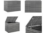 Vidaxl Scatola Per Cuscini Da Giardino In Pe Rattan 145X100X103 Cm Grigio - Scatola Per Cuscini - Scatola Per Cuscini In Pe Rattan - Scatola Di Stoccaggio